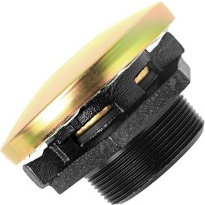 Transfer Tank Vented Fuel Cap w/Threaded Neck,Diesel Tank Cap with 2 Inch Base,Fuel Venting Pressure Gas Fill Lid for Diesel Transfer/Auxiliary/Storage Truck Tool Box (Gold)