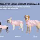 Sebdtico Recovery Suit for Dogs,Dog Surgery Suit Female Spay,Soft Dog Onesie for Surgery Female,Dog Cone Alternative Surgical Recovery Suit Female,Abdominal Wounds Licking Anti Suit for Dogs, Pink (XL)