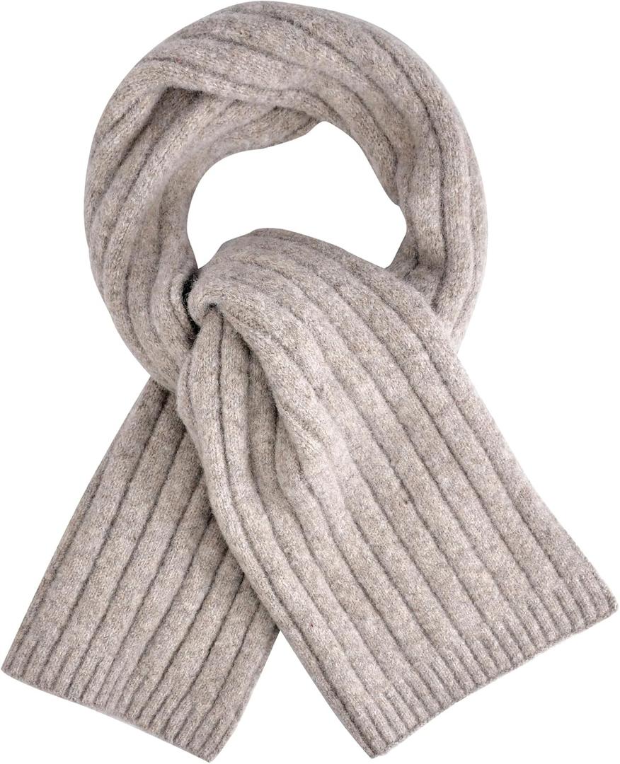 MissShorthair Womens Scarf Large Chunky Knit Warm Scarfs Cashmere Feel Scarves for Women and Men Cold Weather (Gray)