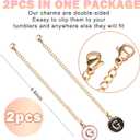 2 x HEYSKAY 2 Pack Water Bottle Letter Charms, As Stanley Cup Handles - Round Initial Name ID Charms for Simple Modern Tumblers