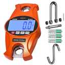 Digital Hanging Scale 660 LB 300 KG Cast Aluminum Case - Professional Heavy Duty Waterproof Fish Scale - Portable Durable Crane Scale for Luggage Weight Suitcase Hunting Farm Bow Fishing Scale (Orange)