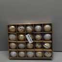 Christmas Ball Ornaments Set, 20ct 60mm Elegant White and Gold Assorted Christmas Tree Decorations, Shatterproof Christmas Tree Hanging Ornaments for Xmas Decoration