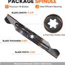 50 inch Deck Spindle Blade Belt Idler Kit for Cub Cadet MTD LTX1050KH LTX1050VT SLTX1050, 3 Spindle Assembly 918-05016 918-04825 618-04825, 3 Blade 742-04053, 2 Idler 753-08171, 1 Belt 754-04240 162"