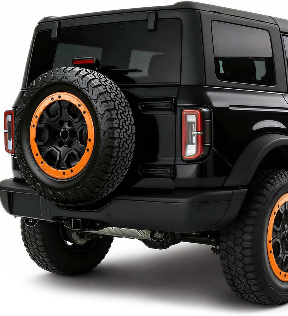 5 Pcs Bead Lock Wheel Trim Rings Kit Fit for 2021-2026 Ford Bronco Sasquatch Performance Orange