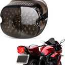 60-LED 12V Motorcycle Tail Light Brake Turn Signal Lamp License Plate Light Tail Light Replacement for 2002-2010 FXST Models Harley Davidson Dyna Sportster 1200 883 for safe riding in low light