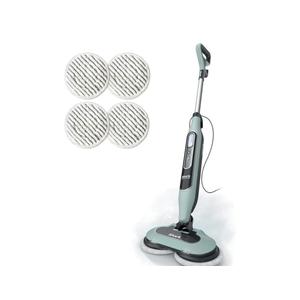 Shark Steam & Scrub Steam Mop, All-in-One Scrubbing and Sanitizing Hard Floor Cleaner, LED Headlights, 4 Dirt Grip Soft Scrub Pads Included, XL Water Tank, Swivel Steering, Hawaiian Grey, S8001
