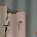 ROBOTIME High Chair for Pretend Play, Wooden Baby Doll Furniture with Safety Belt and Footrest, Fits 18 Inch Dolls, Gift for Ages 3+, White/Pink