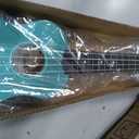 Trendy Soprano Saint Patrick's Day Ukulele for Beginners 21 Inch Hawaiian Wood Ukuleles for Adult Student Starter Four Strings Guitar (Light Blue)