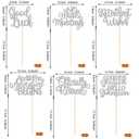 12 Pack Happy Retirement Centerpiece Sticks Officially Retired Table Flower Centerpieces Sticks No Work Zone Floral Decorations for Retirement Theme Birthday Party Centerpieces Supplies Silver