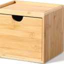 Bamboo Disposable Face Towel Holder Compatible with Clean Towel XL, Wooden Clean Towels Xl Container with Drawer, Facial Towels Storage Box for Bathroom Countertop