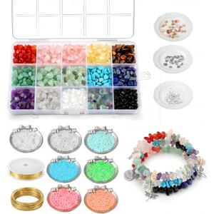 Jewelry Making Kit for Bracelet Necklace Arm Cuff Earring DIY Supplies, Butterfly Bee Charm Beads Fake Pearl Metal Wire