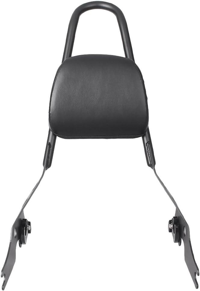 Mallofusa Motorcycle Rear Passenger Backrest Sissy Bar Compatible for Street 500 750 2015 2016 2017 Black