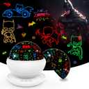 Batman Night Light Projector for Boy,Kids Night Lights with Batman and Dinosaur Theme,360 Degree Rotation,15 Mode Color Changing,Birthday Gift Toys