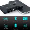 Elook Car Audio Receiver, Bluetooth Cassette Receiver Tape Aux Adapter Player with Bluetooth 5.0