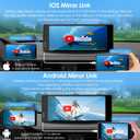 CARPURIDE 10.26 Inch Wireless/Wired Apple CarPlay, Android Auto and Mirror Link - 1600 * 600 IPS Touch Screen Portable Car Stereo, Bluetooth Audio, Siri, Navigation Car Screen for All Vehicles