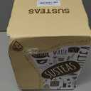 SUSTEAS Electric Kettle - 57oz Hot Tea Water Boiler with Thermometer, 1500W Fast Heating Stainless Steel Pot, Cordless LED Indicator, Auto Shut-Off & Boil Dry Protection, Glossy Silver