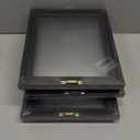 LBECUA Floating Picture Frames Set of 6, 8x10 Floating Frame with Double Glass for 4x6, 5x7 or Full Display 8x10 Photo, Desktop or Wall Hanging, Black