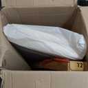 Nathan James Charlie Wall Mount Hanging Upholstered Headboard, Queen, White Boucle with Brown Faux Leather Straps