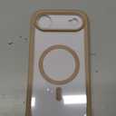 Miracase Magnetic for iPhone Air Case 6.5" [Compatible with MagSafe] Full-Body Phone Case with Built-in Glass Screen Protector & Camera Control,Drop Proof iPhone 17 Air Case Cover, Gold