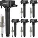 UF648 Ignition Coil Packs and Iridium Spark Plugs Fit for Chrysler 200 300 TOWN & COUNTRY/Dodge Avenger Challenger Charger Durango Grand Caravan Journey/Jeep Wrangler/Ram 1500 2500 3500