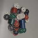 100PCS Poker Chip Set with Portable Storage Bag Professional Grade Casino Style 5 Colours for Texas Holdem Blackjack Poker Night Party (Large Denomination)