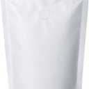 Pack of 50 White Kraft Paper Coffee Bags with Degassing Valve, Stand-up Coffee Pouches in Food Grade with Resealable Zipper Lock (8oz, 0.5lb, 50 Pieces)