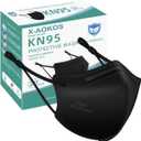 Adjustable KN95 Masks, 5-Layer Disposable Respirator Masks with Adjustable Ear Loops, Individually Wrapped