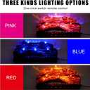 Electric Fireplace Logs Realistic Flame Effect Candle LED Flame Light USB Powered Electric Fireplace Remote Control Fireplace Placement Home Decoration 12.4*5.91*7.87 In No Heat Function