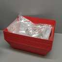 AFOROEOA 10PACK Red Baskets For Gifts Empty, 10x12Thick Kraft Gift Basket with 10 Bows 10 Bags Empty Gift Baskets for Christmas, Easter, Birthdays, Snacks, Farmers Market