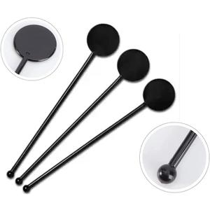 Brccee AC 100PCS 7 Inches Cocktail Swizzle Sticks, Disposible Plastic Drink Stirrers Plastic Coffee Whiskey Beverage Stirrers (Black)