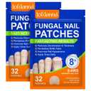 Toenail Treatment Extra Strength - 32 Pcs Nighttime Nail Patches, Overnight Toe Nail Treatments for Damaged Nails Foot Nails Repair and Care, 8-Hour Restores Healthy Appearance (2PCS)