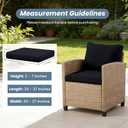 4Pcs Outdoor Cushion Covers Patio Cushion Covers Stretch Cushion Covers for Outdoor Furniture Replacement Washable Reusable Furniture Protector(Black)