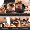 Remington All-in-One Grooming Kit, Lithium Powered, 8 Piece Set with Trimmer, Men's Shaver, Clippers, Beard and Stubble Combs, PG6025, Black