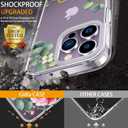 GiiKa for iPhone 14 Pro Case with Screen Protector, 6.1" Clear Full Body Shockproof Protective Floral Girls Women Hard Case with TPU Bumper Cover Phone Case for iPhone 14 Pro, Camellia