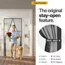 AUGO Magnetic Screen Door - Self Sealing, Heavy Duty, Hands Free Mesh Partition Keeps Bugs Out - Pet and Kid Friendly - Patent Pending Keep Open Feature - 38 Inch x 81 Inch