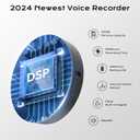 132G (9800 Hour) Voice Activated Recorder - Elasound Voice Recorder with AI-Intelligent Triple Noise Reduction, Portable Audio Recorder for Work, Lectures,100H Continuous Recording Device