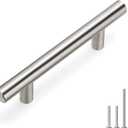 homdiy 40 Pack Cabinet Handles Brushed Nickel Drawer Dresser Pulls 3in(76mm) Hole Center Kitchen Drawer Door Handles Bathroom Cabinet Hardware 40Pack