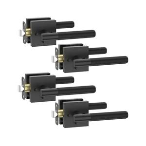 Asidrama 4 Pack Black Privacy Door Handles, Door Lever with Door Knobs Indoor for Bedroom or Bathroom, Heavy Duty Door Handles Interior with Locks for Left Right Sided Doors