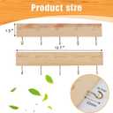 Premium Bamboo Measuring Cups and Spoons Rack, Measuring Cup Organizer Rack Suitable for Kitchen Hanging Cups and Spoons, Including Screw and Adhesive Mounting 2 pcs