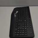 QUASIO Wireless Keyboard, 2.4G Full-Sized Ergonomic Wireless Computer Keyboard with Wrist Rest for Windows, Mac OS Laptop/PC/Desktop/Notebook(Black)