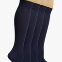 Hugh Ugoli Women's Bamboo Knee High Socks | Comfort Seam Long Dress Socks, Soft & Lightweight | Shoe Size 5-8/8-11, 3 Pairs