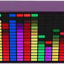 LED Music Spectrum Display Analyzer 384 LED 1624 Segment Rhythm Sensor 7 Color 20 Dynamic