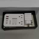 DOACE 220V to 110V Converter - 350W Cordless Voltage Converter US to Europe Power Adapter Combo with 4-Port USB Charging & Worldwide Plugs (UK/AU/US/EU) for Hair Straightener, Curler, Phone (White)