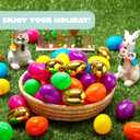 JOYIN 150PCS Easter Eggs, Plastic 2.3" 144PCS Colorful with 6PCS Golden Eggs Bulk Empty Fillable for Easter Hunt Party Favor Basket Stuffers Filler Classroom Prize Supplies Decor