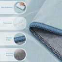 STARUIA Girls Rugs for Bedroom, 3x5 Washable Kids Rugs for Playroom, Non Slip Soft Kids Room Nursery Butterfly Rug, Non Shedding Baby Carpet for Daycare Castle Dorm Indoor Decor(Blue,3'x5')