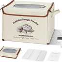 Foldable Bread Proofing Box for Sourdough,50°F-130°F Temp Controlled Dough Proofer with 1-12H Digital Timer,Electric Proofing Container Sourdough Bread Baking Supplies for Home Baking,Yogurt Making