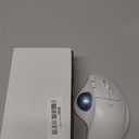 Logitech Ergo M575S Wireless Trackball Mouse, Wireless Ergonomic Mouse with Bluetooth and Encrypted Dongle, Comfortable Thumb Control, Precise and Smooth Tracking, for PC/Mac - Off-White Blue Ball