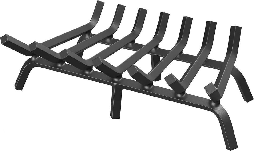 mestyl Fireplace Grate 30 Inch Heavy Duty Wrought Iron Fireplace Log Grate, 4/5" Bar Fire Grates, Firewood Log Burning Rack for Outdoor Wood Stove Pit & Fireplace Log Holder Indoor