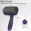 Swihauk Self Cleaning Slicker Brush for Dogs & Cats, Skin Friendly Pet Grooming for Shedding, Deshedding, and Hair Removal - Puppy Brush for Long Haired Pets, Pet Supplies, Purple