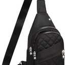 Xsecnua Crossbody Sling Bag Small Sling Backpack, Cross Body Bag Chest Bag for Women Men Travel Hiking Daypack, 11.2" x 6.1" x 3.2"